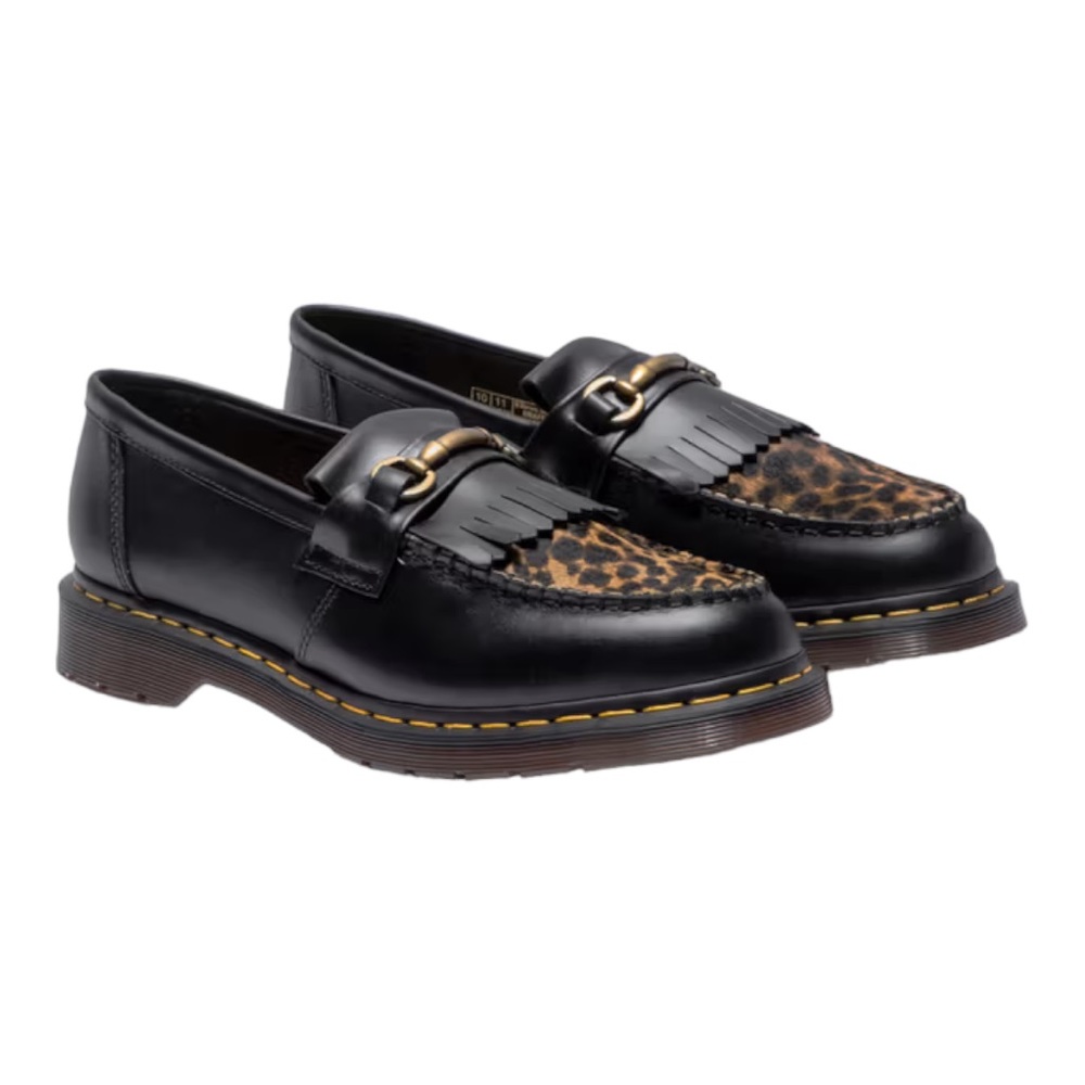 Dr. Martens Black and Leopard Loafers - Picture 8 of 14